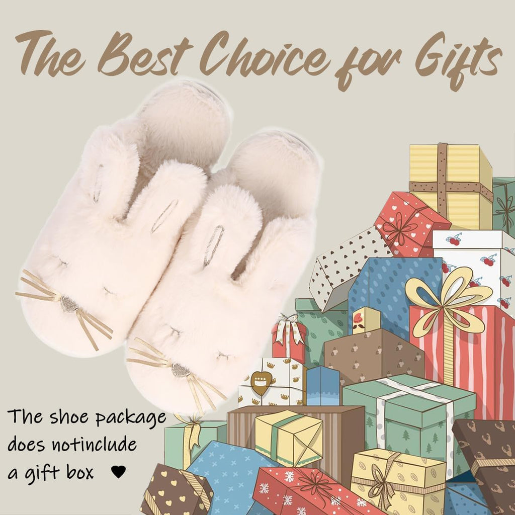 Bunny Slippers for Women Fuzzy Cute Animal Memory Foam House Rabbit Slippers Indoor Outdoor